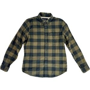 Abercrombie & Fitch Soft A&F Flannel Shirt Mens M Green Buffalo Plaid Y2K Preppy